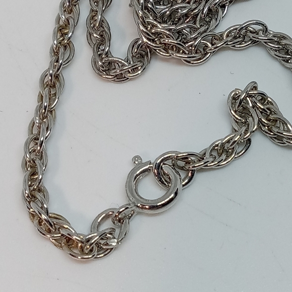 * vintage Sarah Coventry large Purple Stone silver tone pendant 24" necklace - Picture 5 of 6